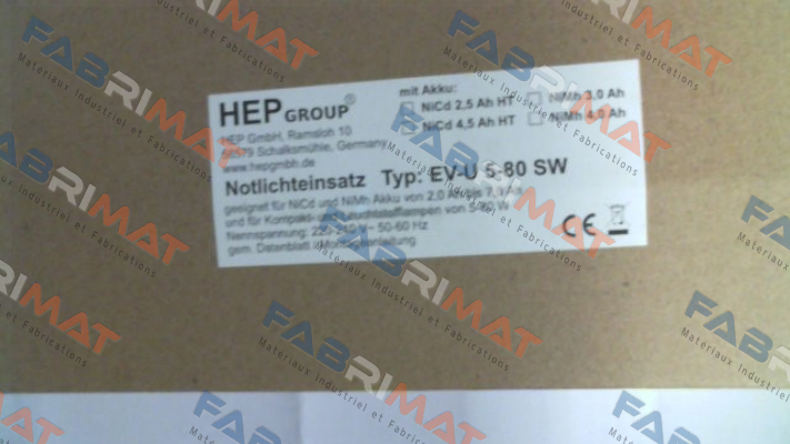 HEP-EV-U5-80-SW price