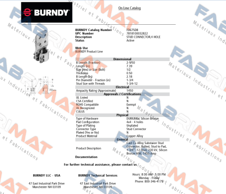 Burndy-FD675D8  price