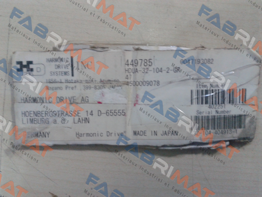 Harmonic Drive-Item number: 402251 S/N: 32-104-404913-1  OEM!!  price