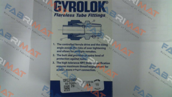 GYROLOK-12PC-316/MM price