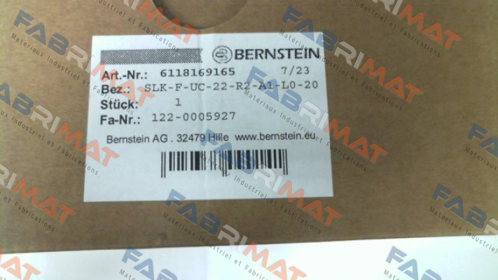 Bernstein-6118169165 / SLK-F-UC-22-R2-A1-L0-20 price