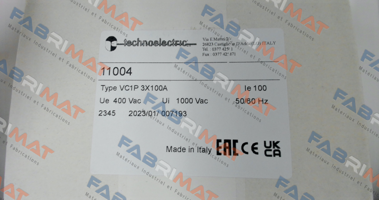 Technoelectric-VC1P 3X100A price